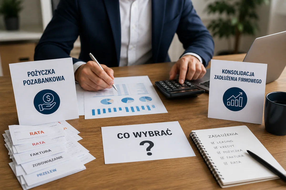Pożyczka pozabankowa czy konsolidacja zadłużenia firmowego: co wybrać przy wielu ratach?